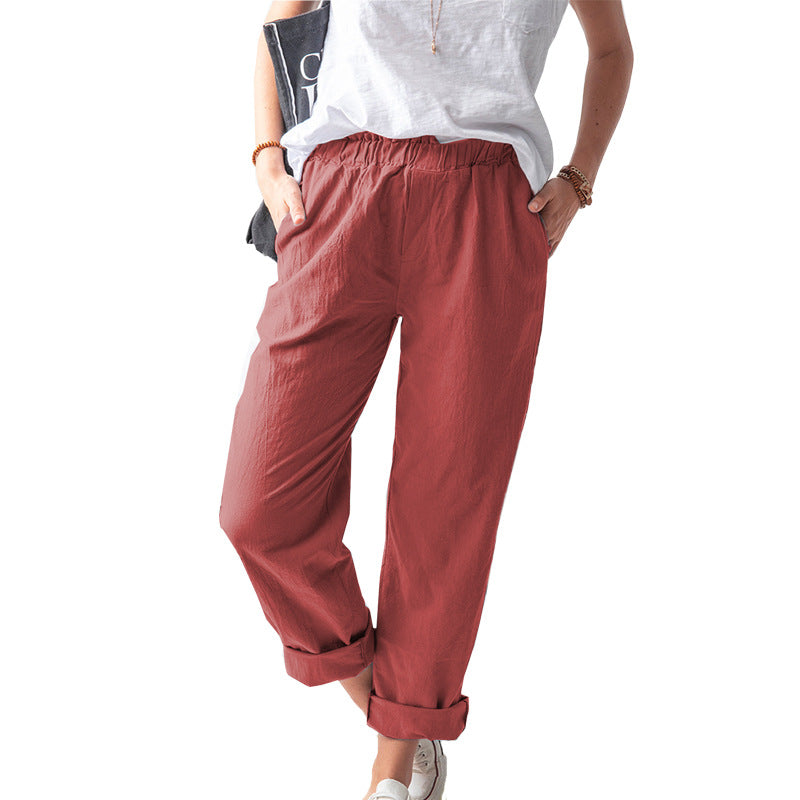 Women's Attractive Summer Casual Elastic Trousers Pants