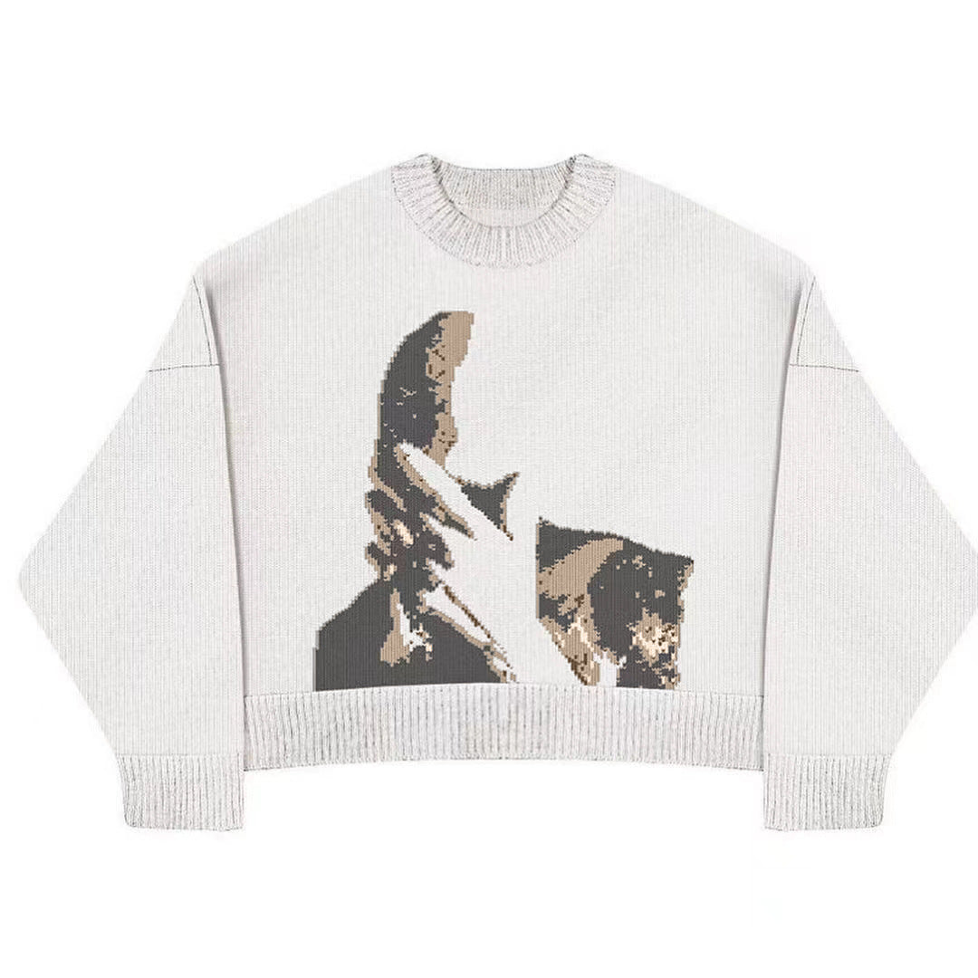 Women's Loose Pullover Personal Leisure Crew Neck Sweaters