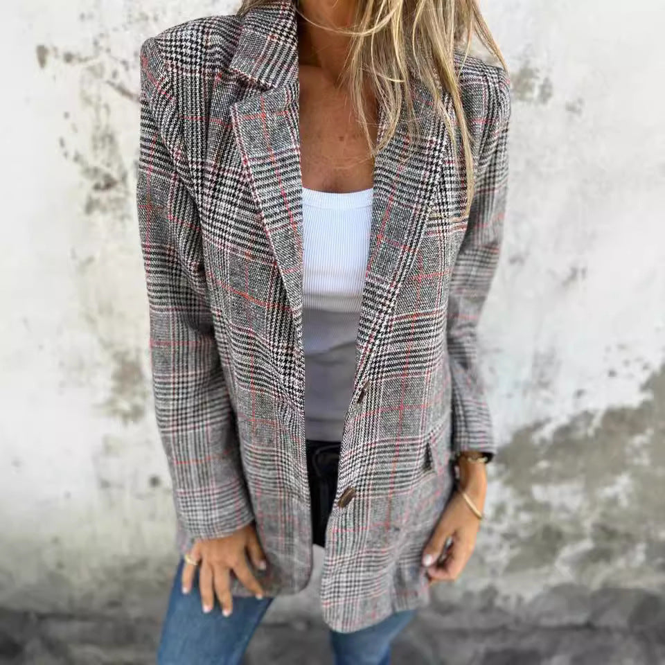 Women's Unique Casual Fashion Retro Lapel Blazers