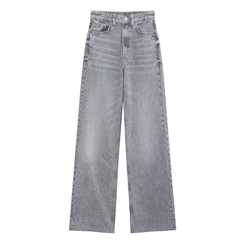 Women's Spring Temperament Commute Casual Long Jeans
