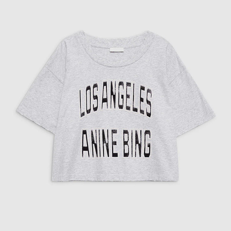 Women's North American Niche Classic Letter Printing Loose Blouses