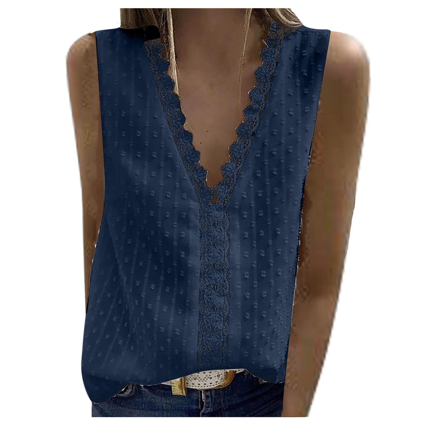 Women's Chiffon Jacquard Solid Color Short-sleeved Casual Blouses