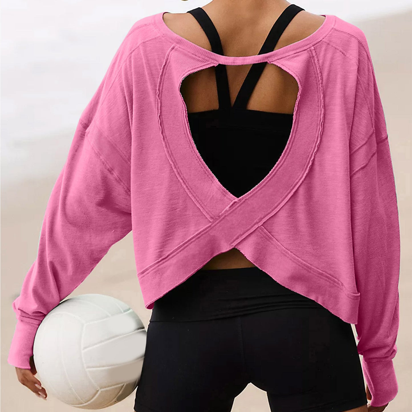 Clothes Backless Long Sleeves Fashion Personality Blouses