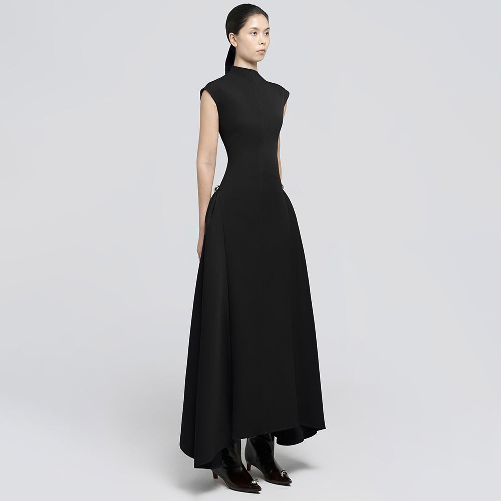 Women's Dress Simple Graceful Solid Color Round Neck Sleeveless Dresses