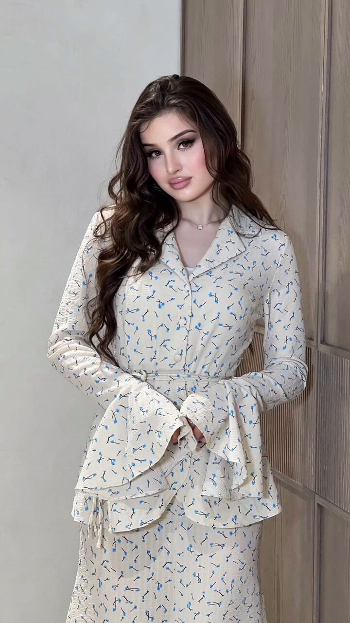 Women's Fashion Small Floral High Quality Waist Long Skirts