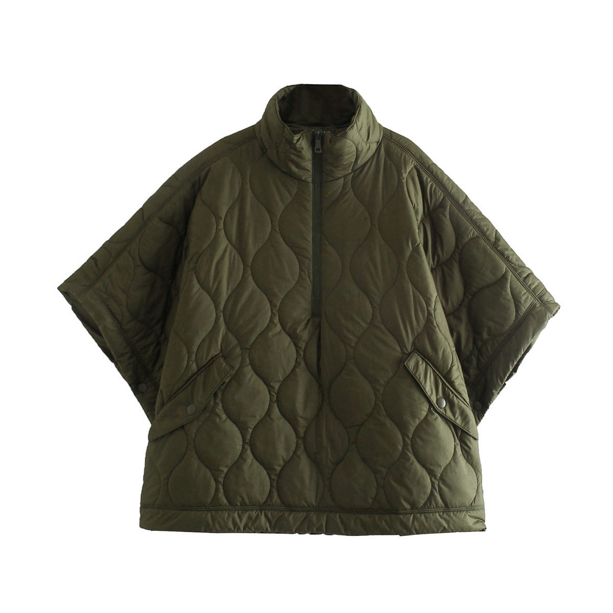 Women's Stand Collar Loose Pattern Pressure Cotton Coats