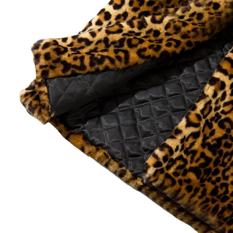 Imitation Fur Korean Female Mid-length Collar Sexy Coats