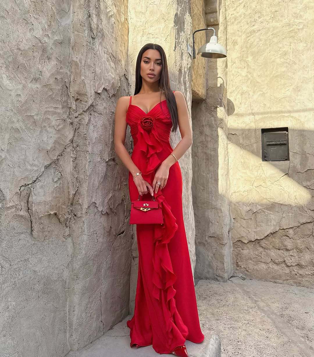 Dress Exposed Back Ribbon Long Romantic Date Dresses