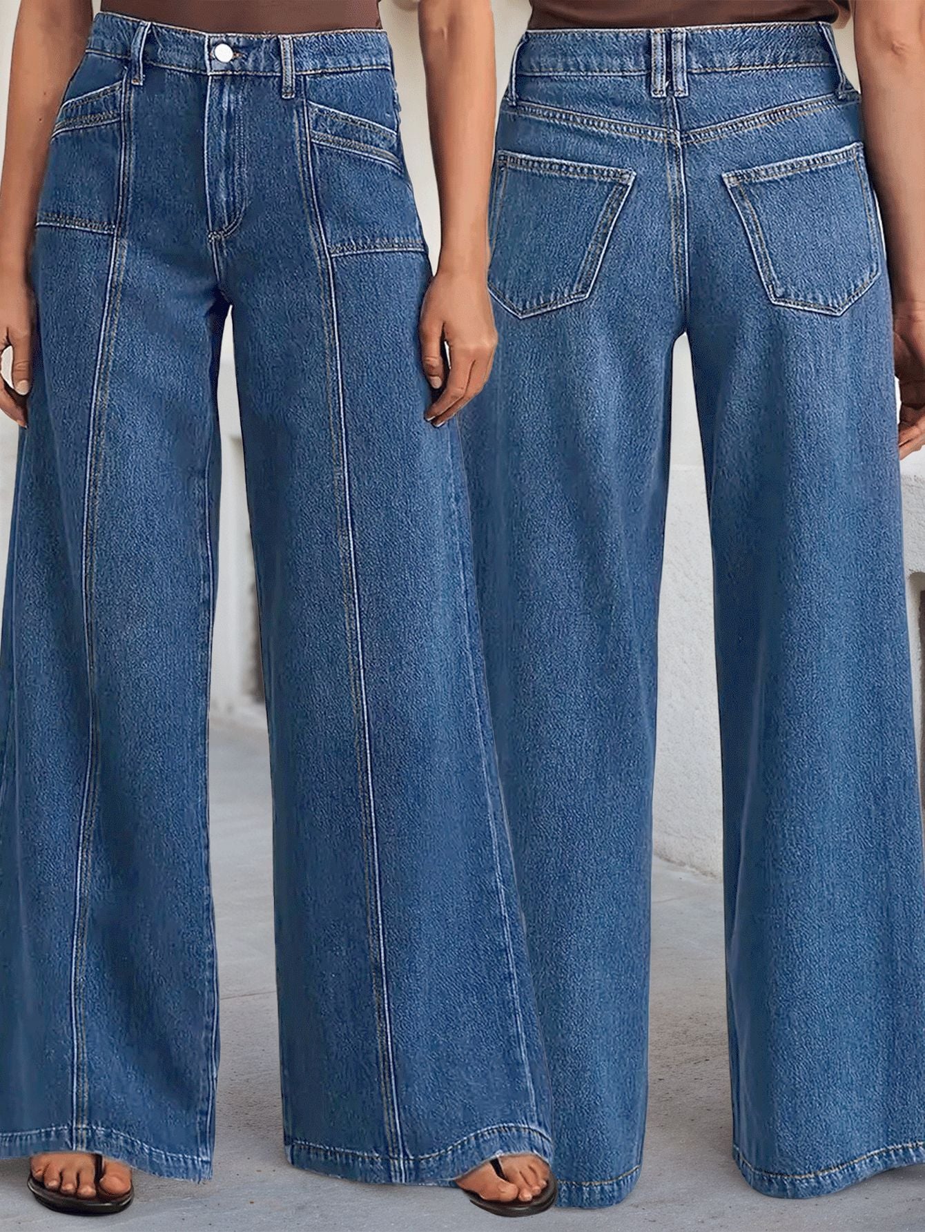 Women's Loose Wide Leg Comfortable Stretch Denim High Pants