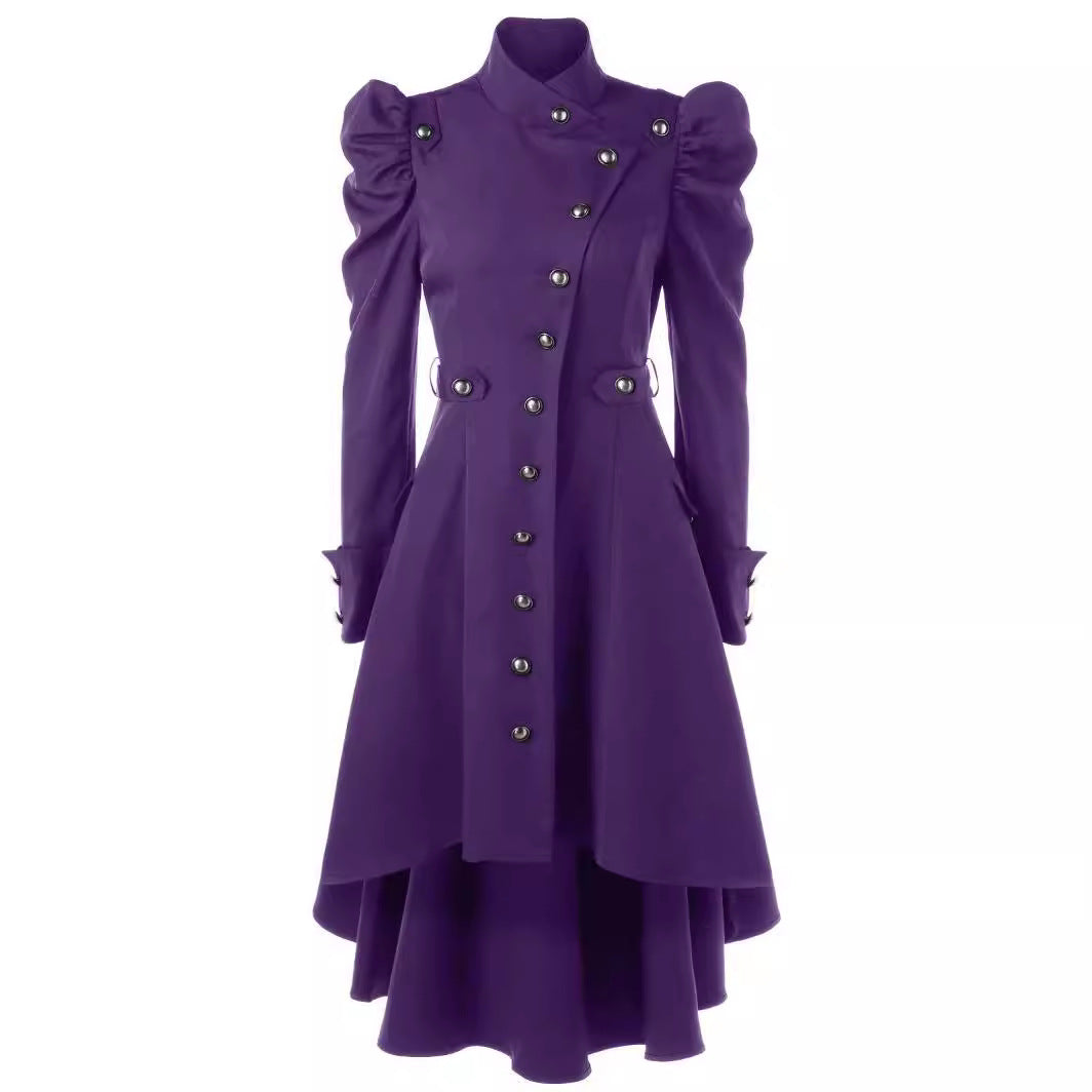 Women's Trench Stand-up Collar Slim Fit British Coats