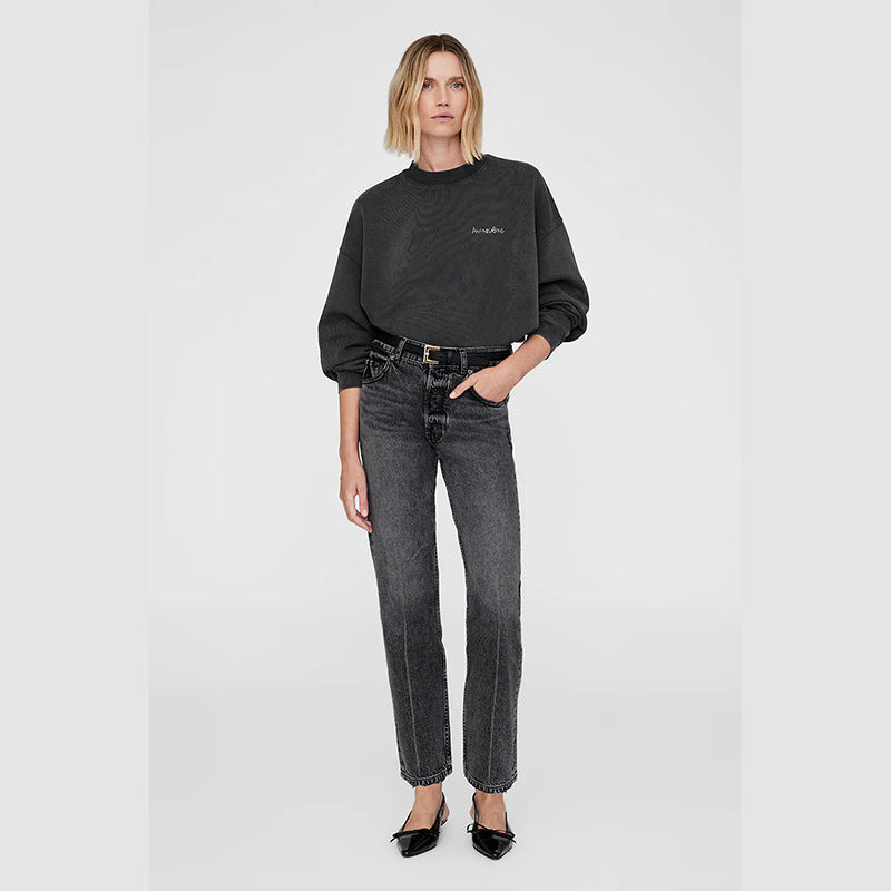 Women's Spring North American Niche Iti Letter Sweaters