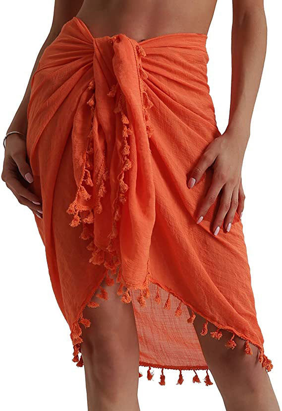 Color Tassel Beach Apron Various Wearing Skirts