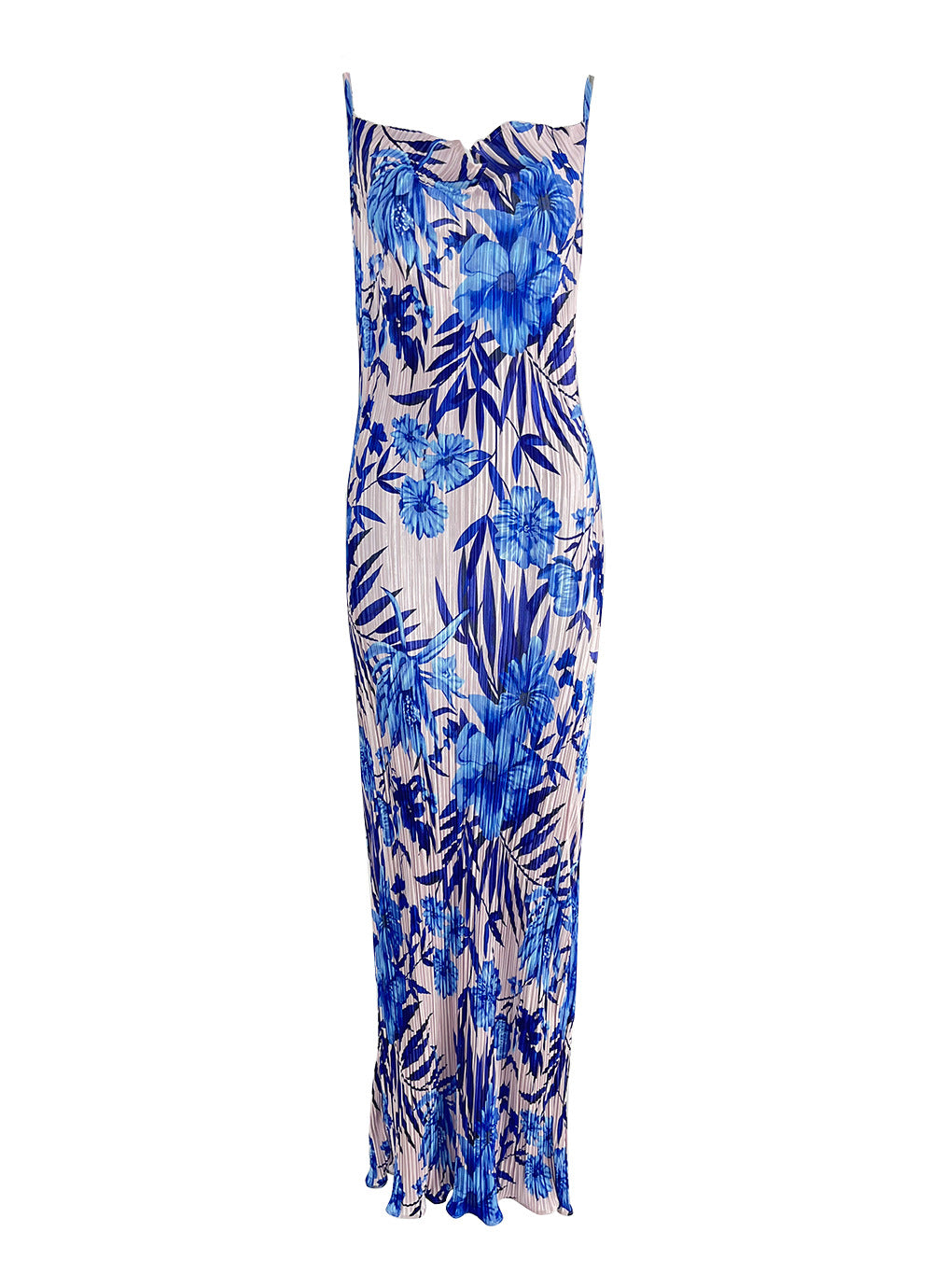 Spring Russian Printed Pleated Slim Fit Slimming Dresses