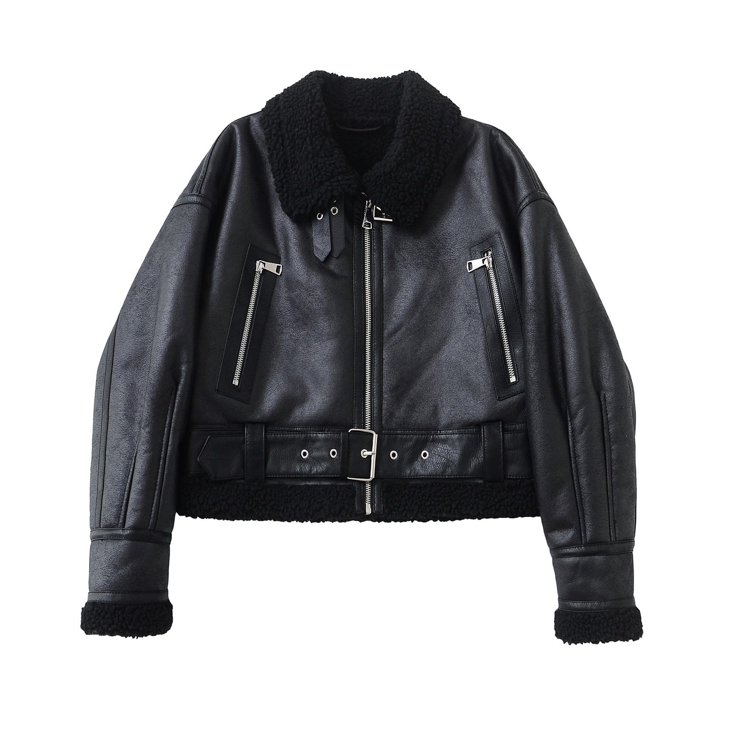Women's Beautiful Fur One Retro Motorcycle Jackets