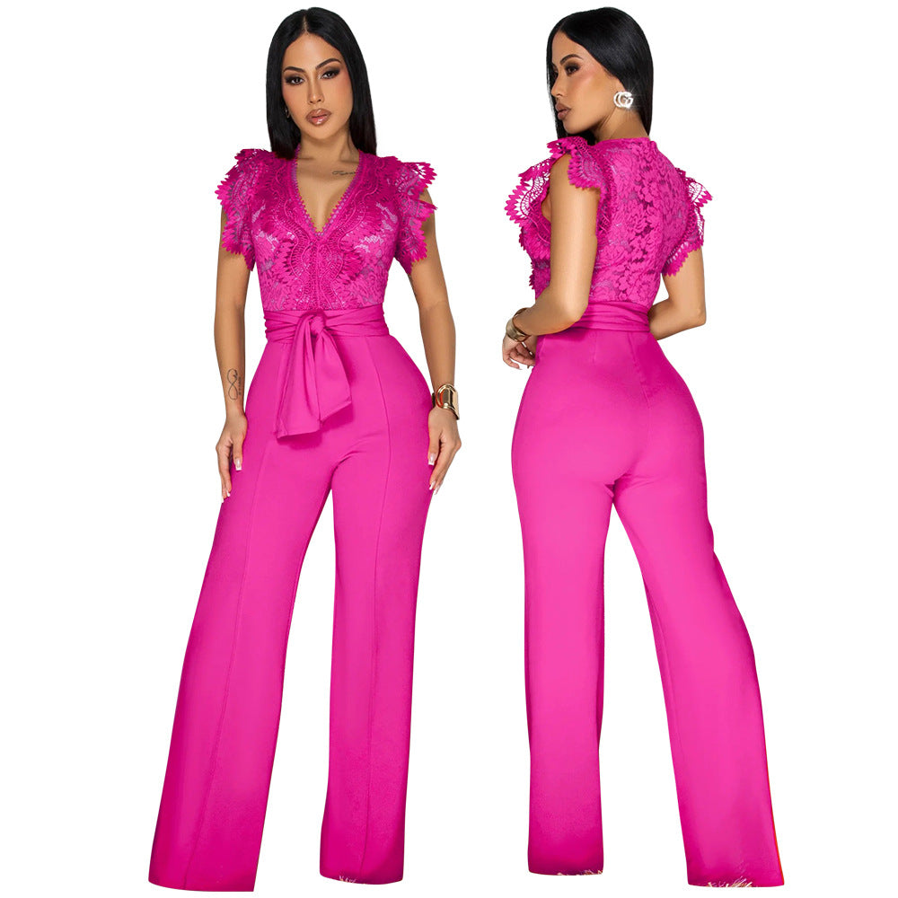 Women's Sexy Sleeveless Solid Color Trousers Style Pants
