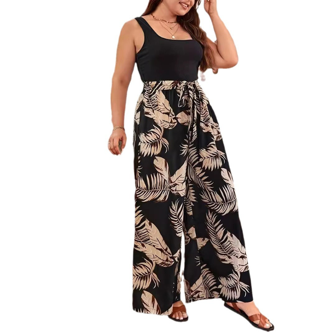 Women's Tropical Casual Printed High Waist Fashion Pants