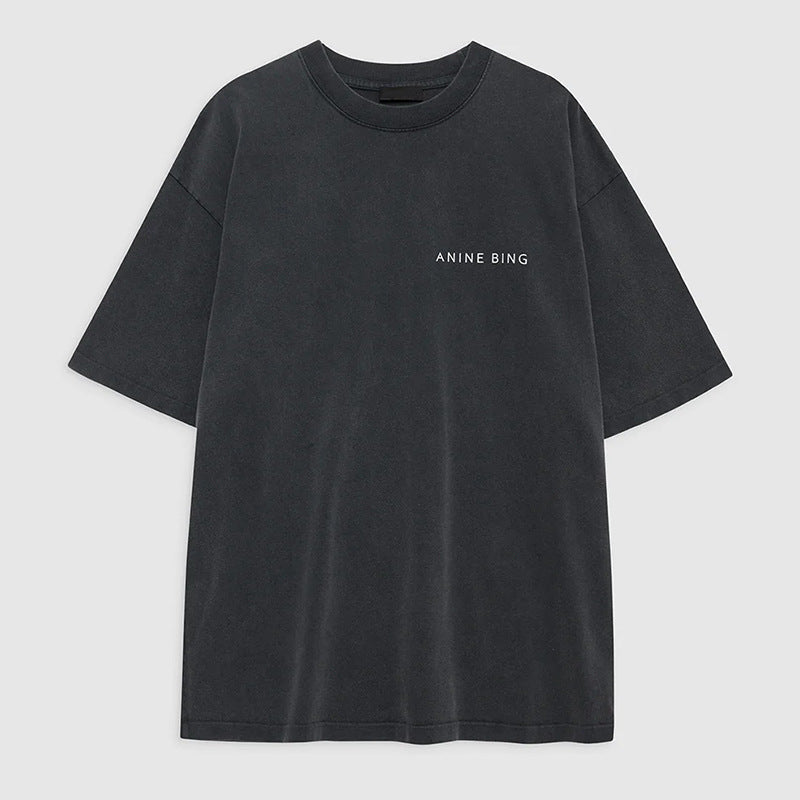 Fried Color Distressed Charcoal Gray Female Blouses