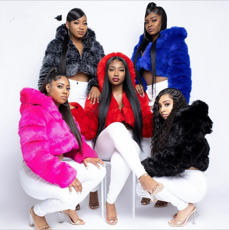 Women's Fur Imitation Warm Hooded For Coats