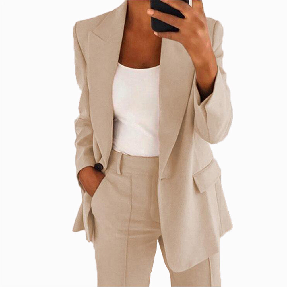 Women's Fashion Polo Collar High-grade Slim Fit Blazers