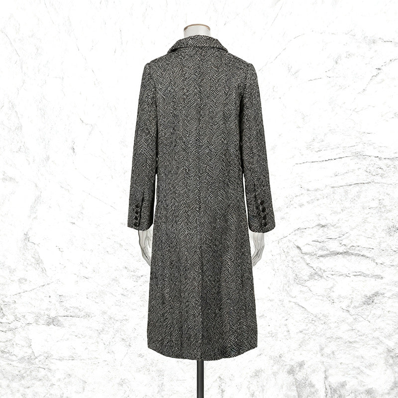 Women's Style Temperament Elegant Long Trench Double Breasted High Coats