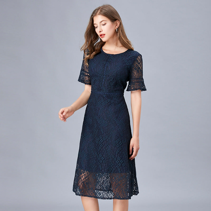 Clothes Lace Dress Fat French Lady Plus Size