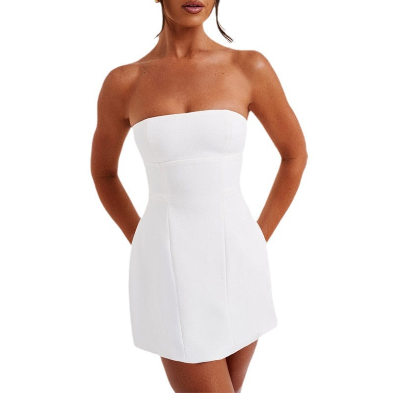 Women's Sexy Tube Versatile Niche Temperament Style Dresses