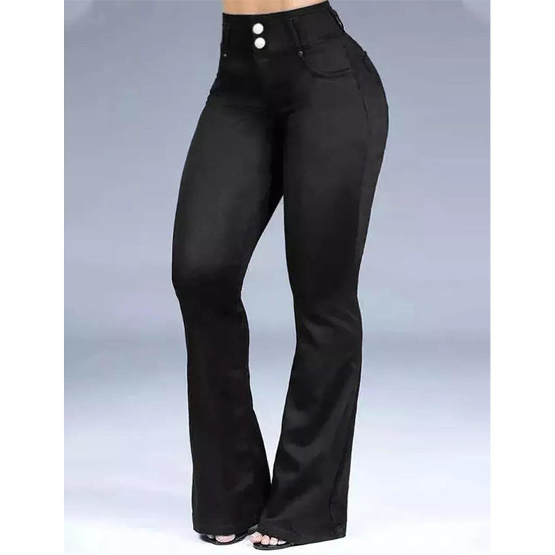 Women's Hip Raise High Waist Flared Jeans