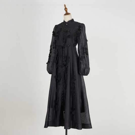 Women's Fresh Sweet Tridimensional Flower Decorative High Dresses