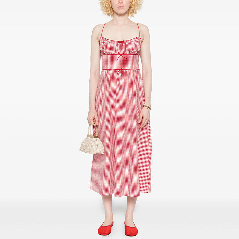 High Waist Backless Midi Dress French Dresses