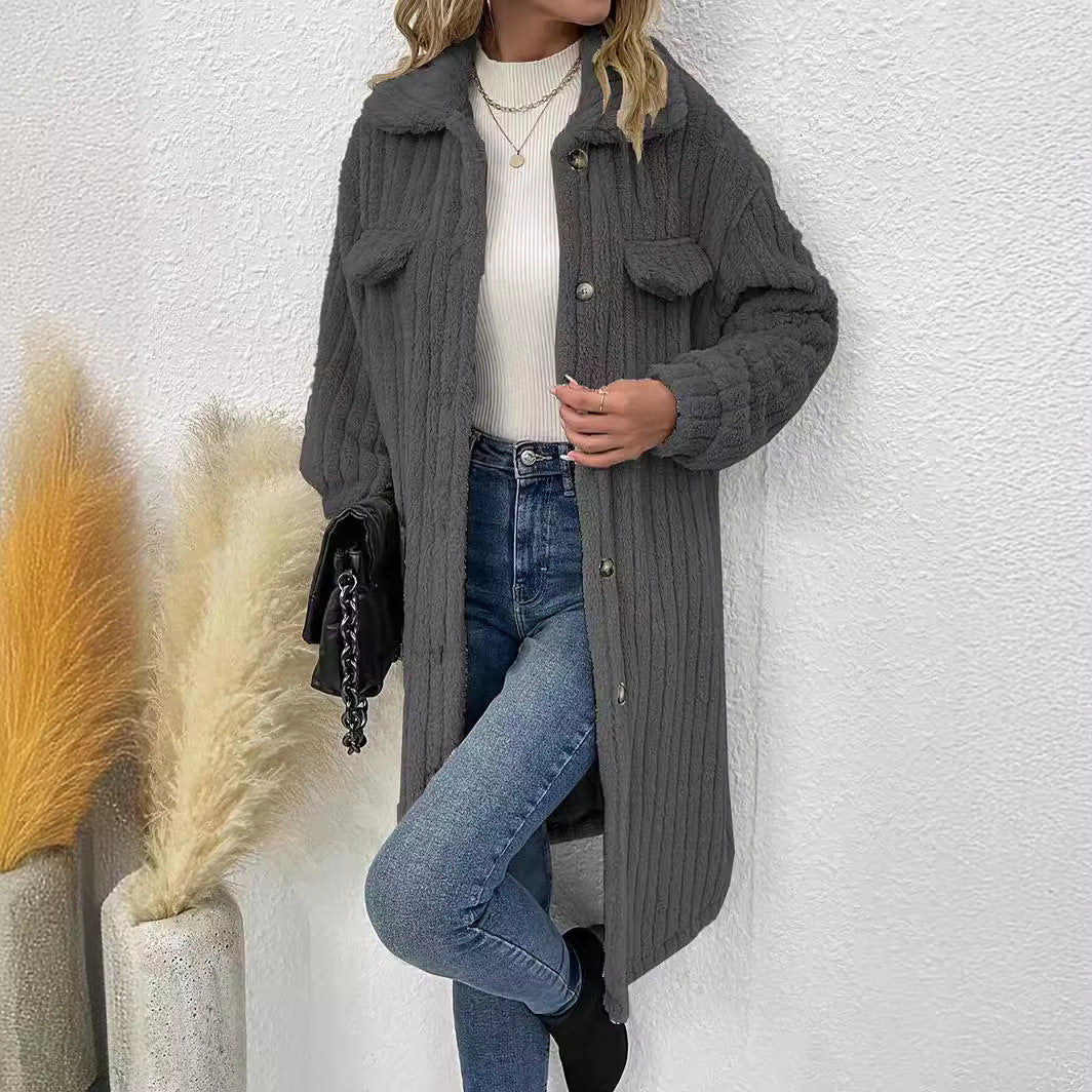 Women's Creative Durable Fur Lapel Plush Coats