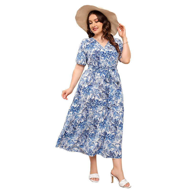 Super Fairy Floral Print Dress Seaside Holiday Dresses
