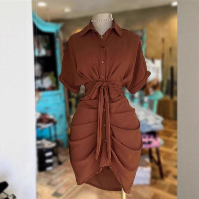 Women's Wind Casual Solid Color Batwing Sleeve Blouses