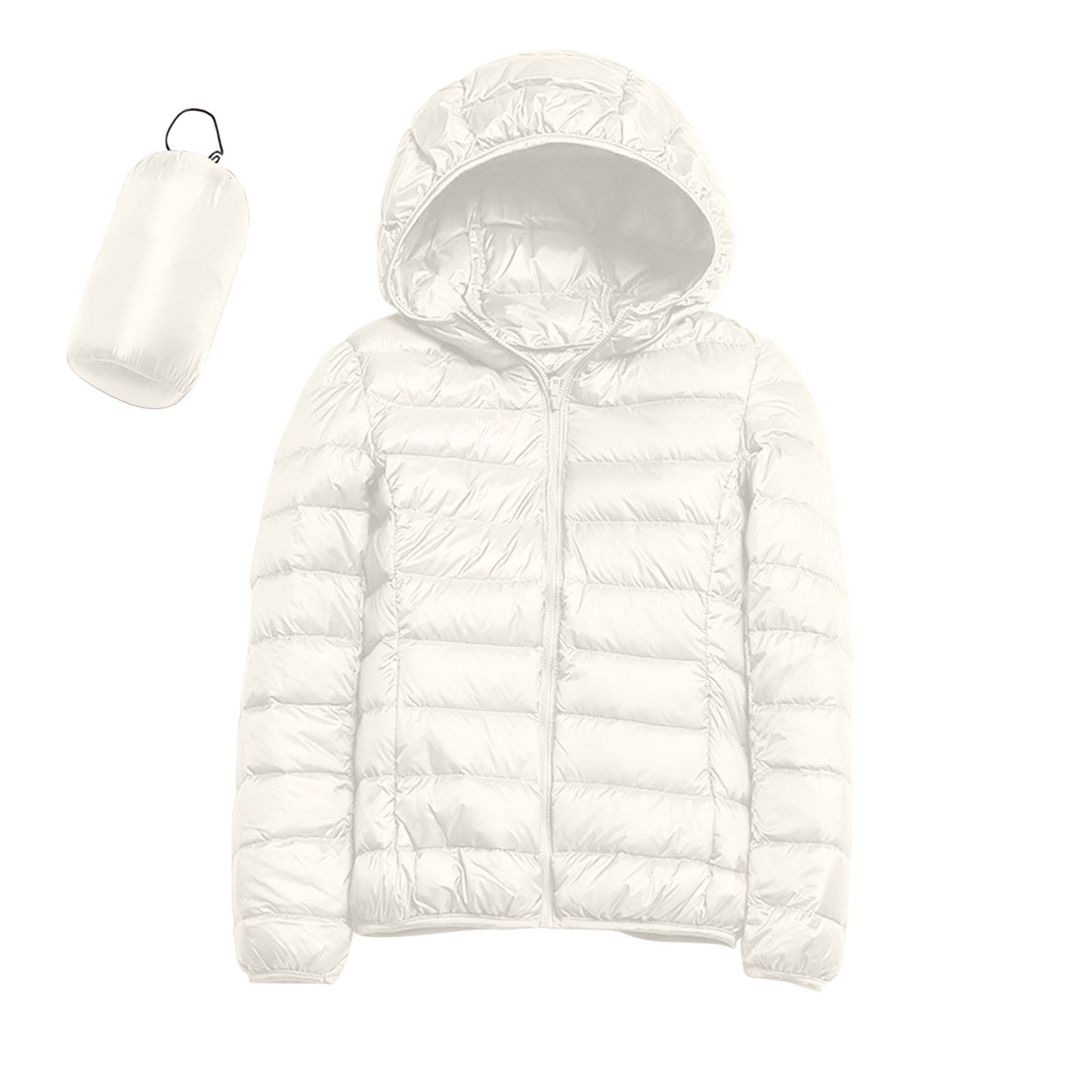 Women's Winter Casual Solid Color Lightweight Waterproof Jackets