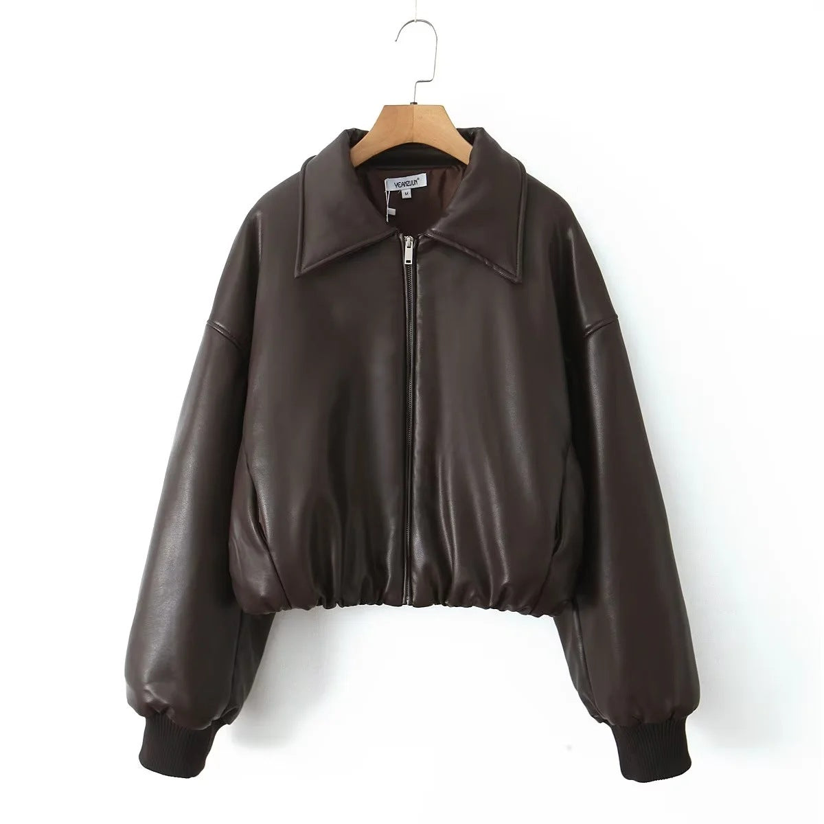 Women's Handsome Loose Leather Thickened Bread Cotton Jackets