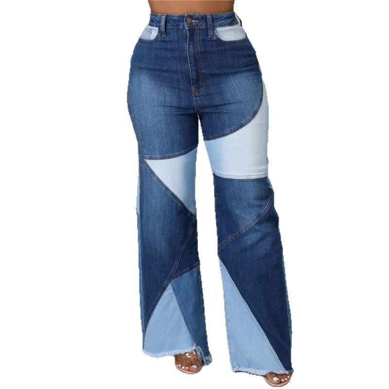 Women's Versatile Innovative Source Autumn Two-tone Jeans