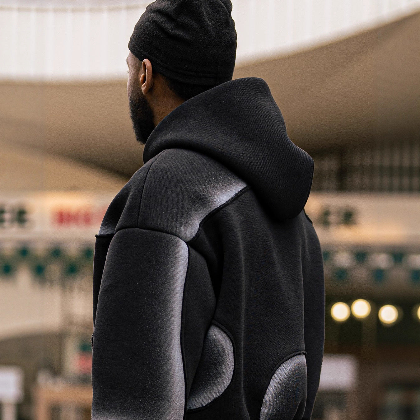 Gothic High Street Style Line Printing Hoodie Male Sweaters