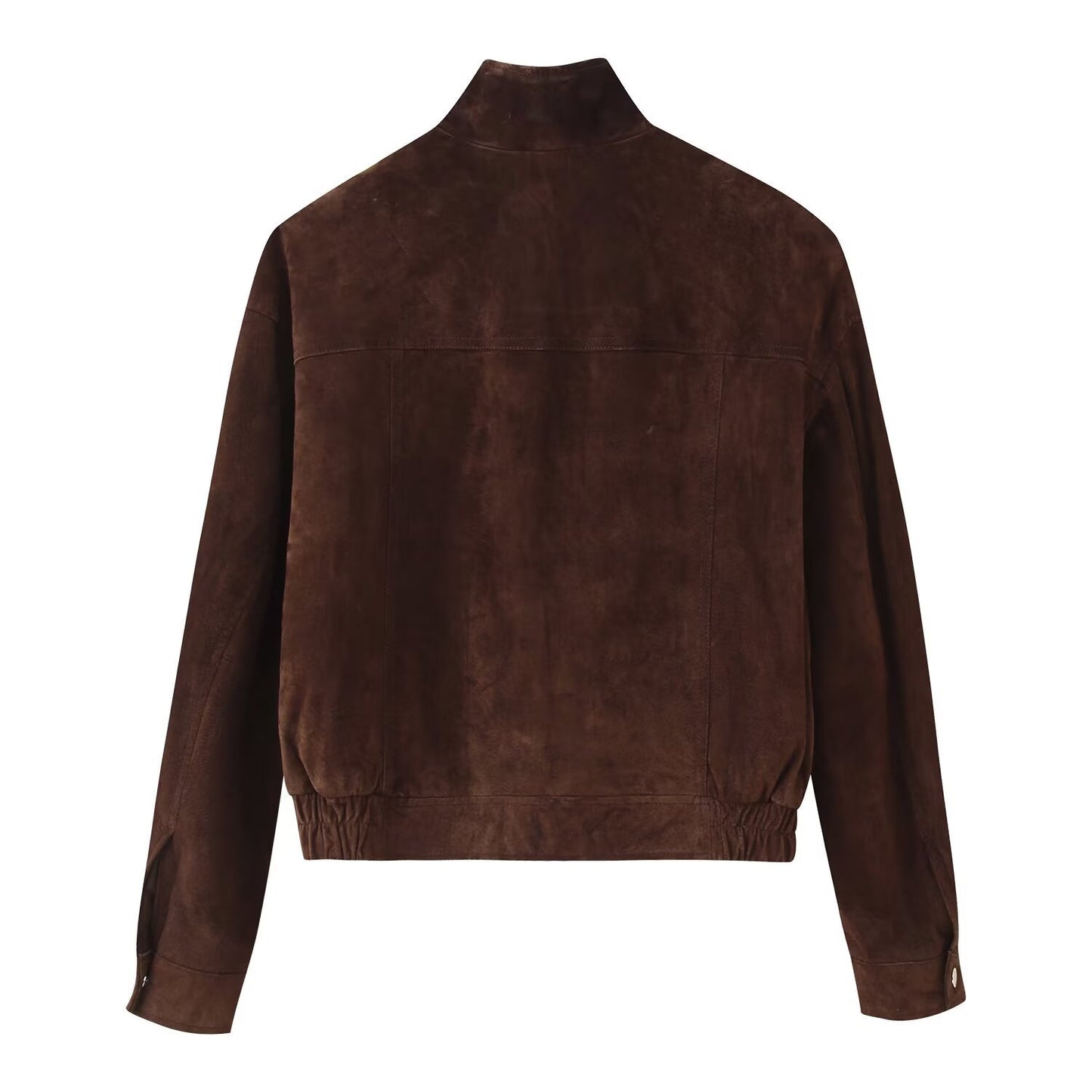 Women's Slouchy Suede Bomber With Pockets Jackets