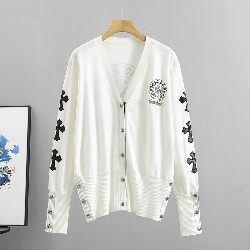 Women's Niche Sanskrit Cross Knitted Autumn Europe Knitwear