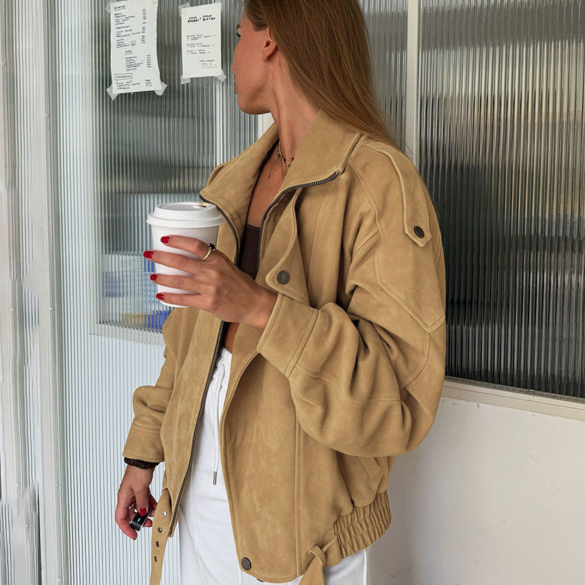 Women's American Brushed Veet Design Graceful Fashionable Jackets