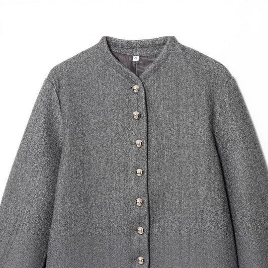 Women's Autumn Fashion Simple Stand Collar Decorated Jackets