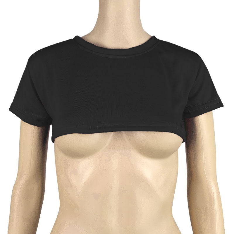 Women's Sexy Casual T-shirt Short-sleeved Solid Color Blouses