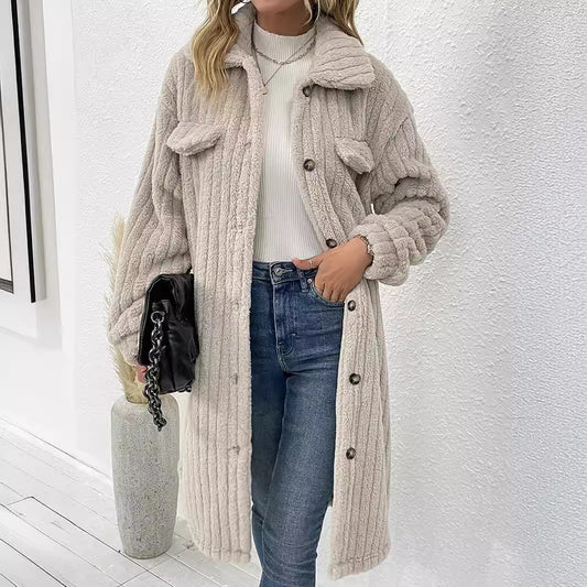 Women's Creative Durable Fur Lapel Plush Coats