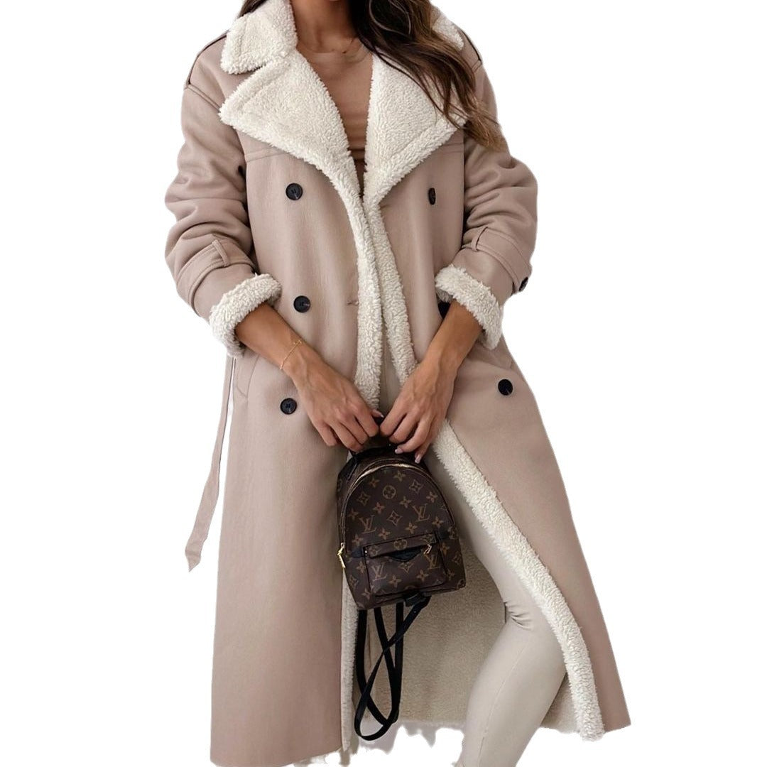 Double Wear Stand Collar Composite Leather Coats