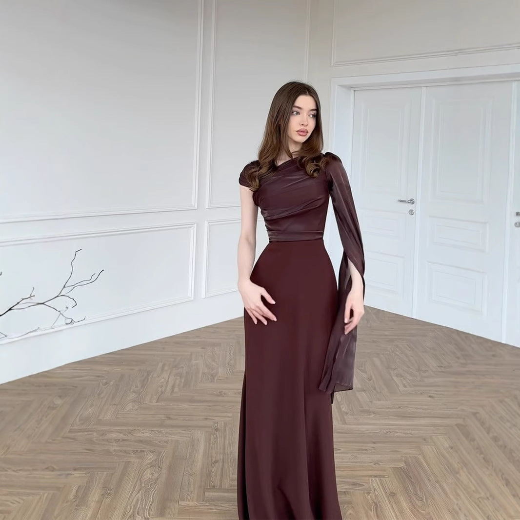 Women's Spring Luxury Soft Elegant Single Long Dresses