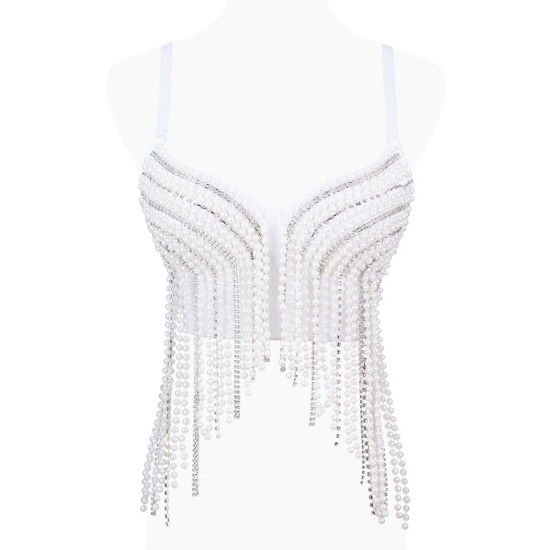 Fishbone Bra Beaded Tassel Sling Hot Tops