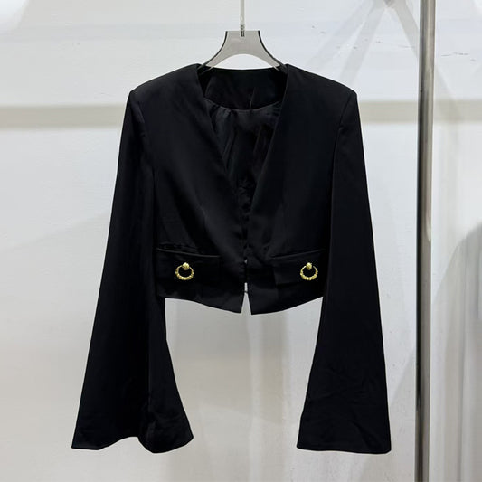 Women's Versatile Autumn High-grade Solid Color Design Coats