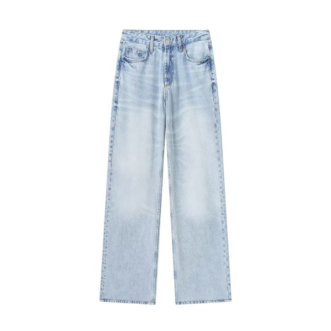 Women's Cool French Style Wide Leg Jeans