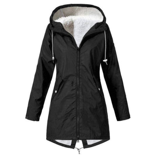 Women's Large Clothes Waterproof Windproof Fleece Padded Outdoor Coats