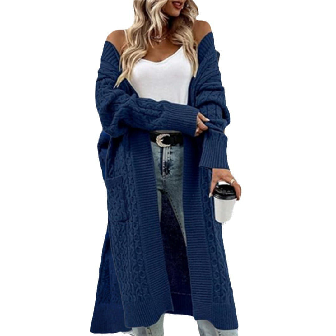 Women's Attractive Pretty Twist Loose Pockets Knitwear