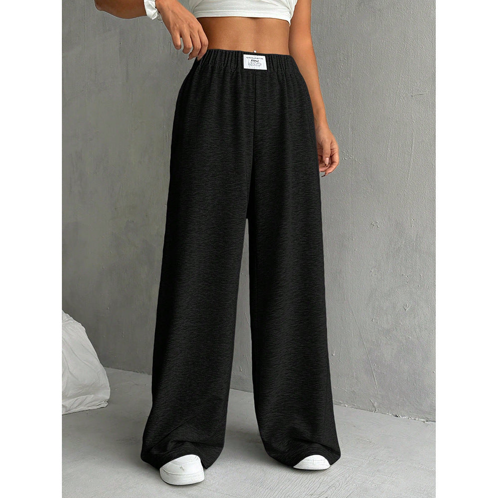 Women's Casual Street Fashion Loose High Waist Pants